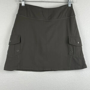 Athleta Skorts Women's Sz XS Oasis A-Line Cargo Stretch Trail Hiking Olive Green
